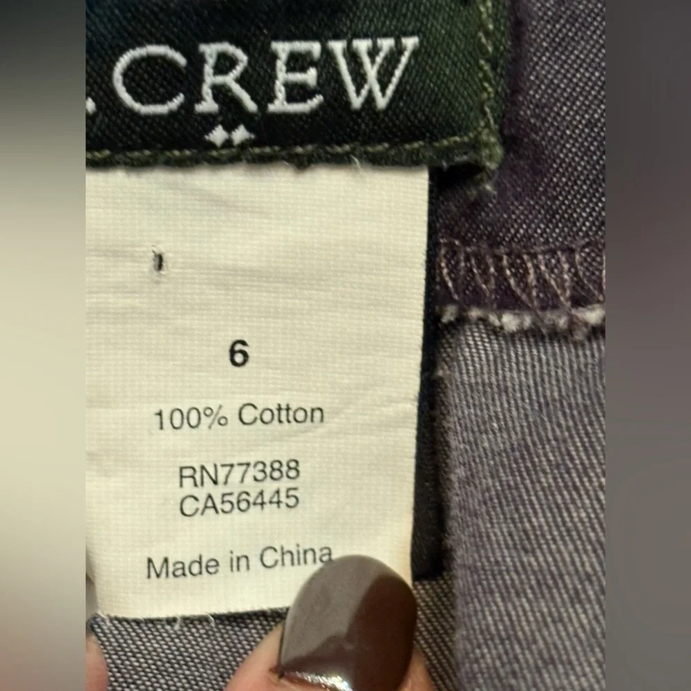 J. Crew Dark Blue Buttoned Mini Dress